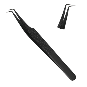 90 Degree Eyelash Tweezers Black