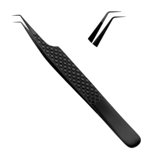 Fiber Tip 15 Degree Volume Eyelash Tweezers Black