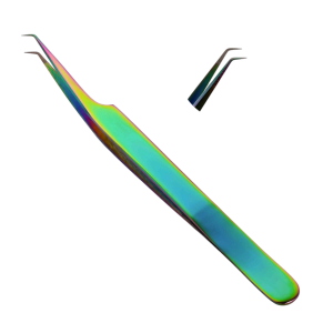 Fiber Tip 45 Degree Volume Eyelash Tweezers Multi Color